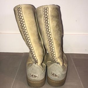 Women’s size 11 tall ugg boots. Light tan.
